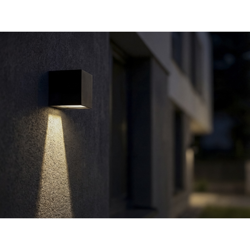 LED Solárne nástenné svietidlo so senzorom REKA LED/3W/3,7V 1800 mAh 3000/4000/6500K IP65 antracit