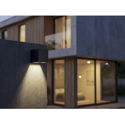 LED solárne nástenné svietidlo so snímačom REKA LED/3W/3,7V 1800 mAh 3000/4000/6500K IP65 čierne