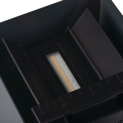 LED solárne nástenné svietidlo so senzorom REKA LED/6W/3,7V 1800 mAh 3000/4000/6500K IP65 čierna
