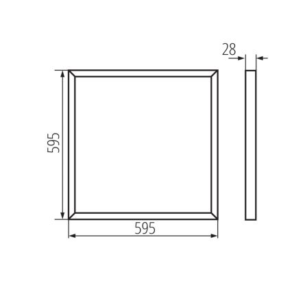 LED Prisadený panel BAREV LED/40W/230V 4000K 60x60 cm