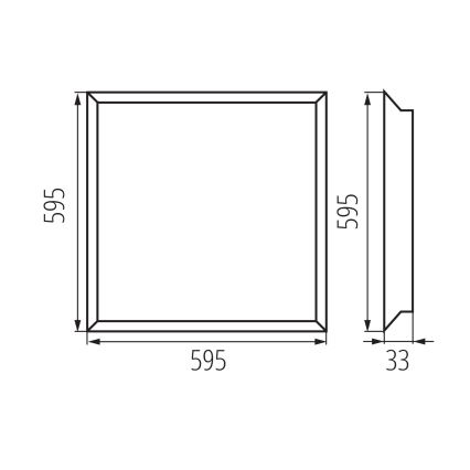 LED podhľadový panel BAREV LED/36W/230V 4000K 60x60 cm