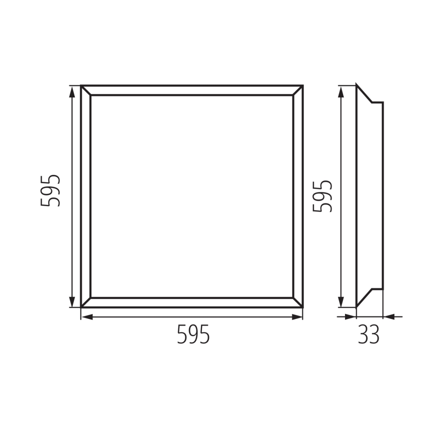 LED podhľadový panel BAREV LED/36W/230V 4000K 60x60 cm