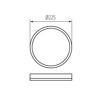 LED Stropné svietidlo AZPO LED/11,8W/230V 3000/4000/6000K pr. 22,5 cm IP54 biela