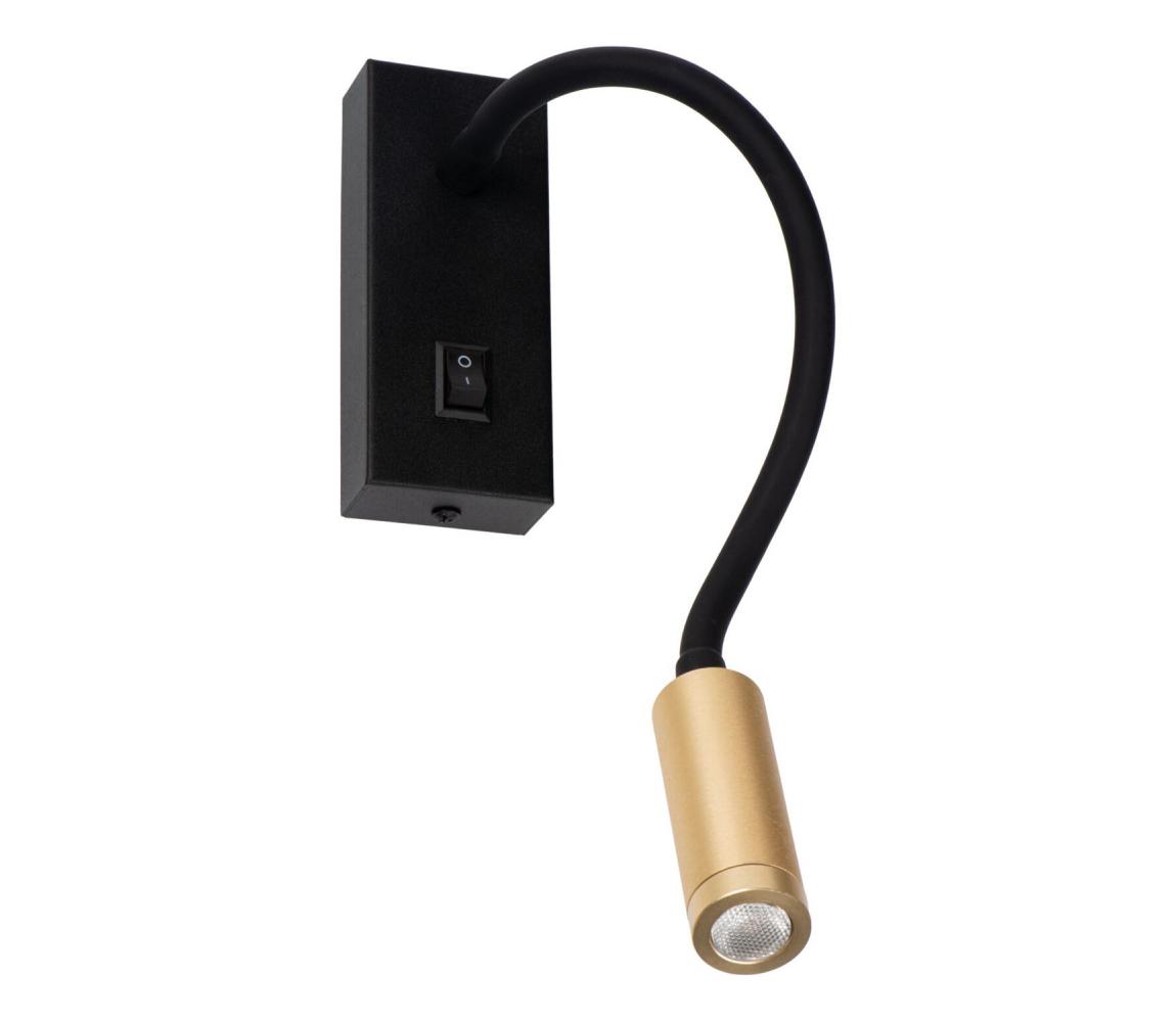 32519 - LED flexibilná lampička TONIL LED/3,3W/230V čierna/zlatá 32519