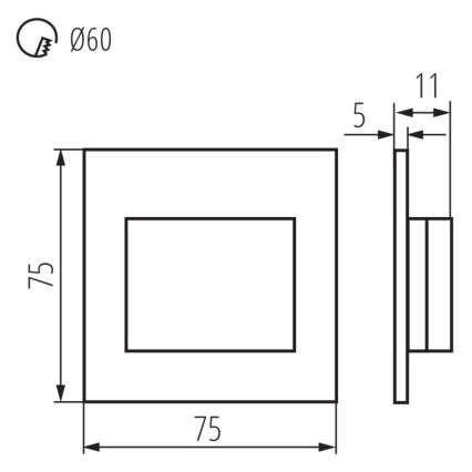 LED Schodiskové svietidlo ERINUS LED/1,5W/12V 4000K biela