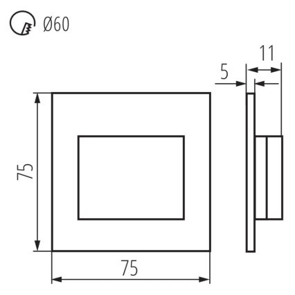 LED Schodiskové svietidlo ERINUS LED/1,5W/12V 4000K čierna