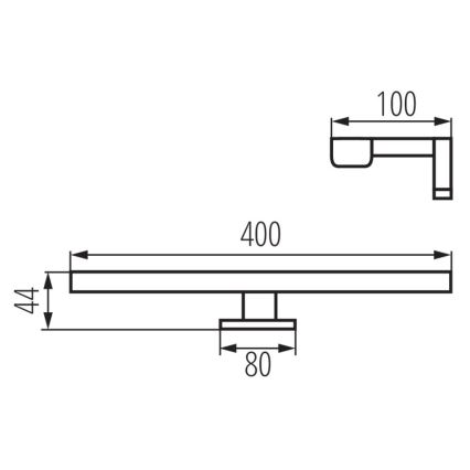 LED Kúpeľňové osvetlenie zrkadla ASTIM LED/8W/230V IP44 čierna