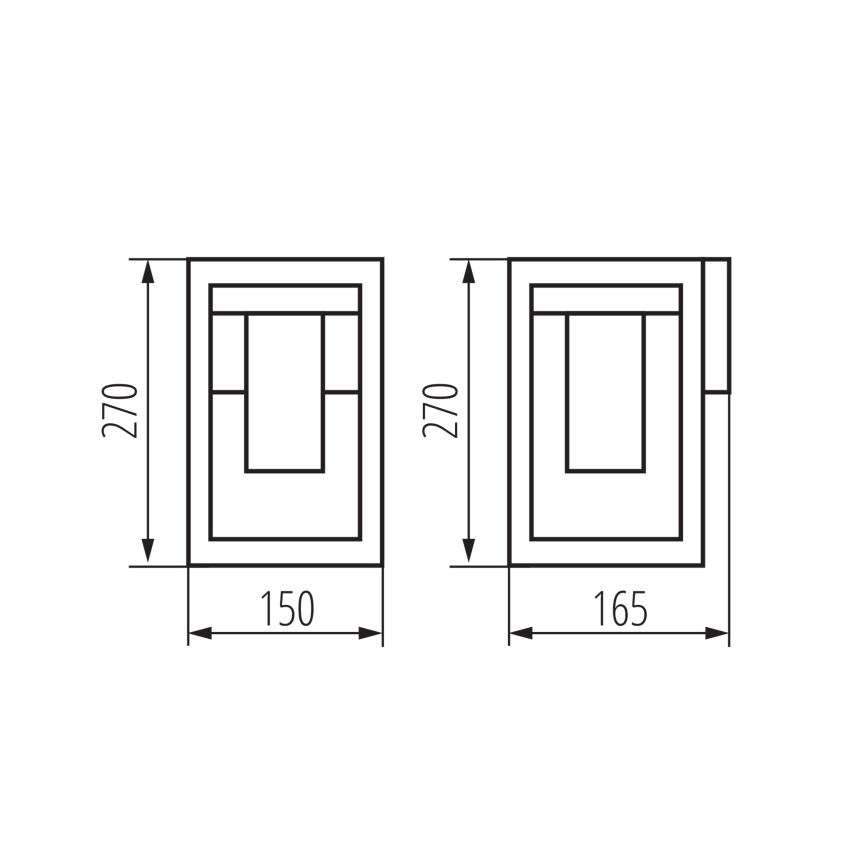 Vonkajšie nástenné svietidlo VIMO 1xE27/15W/230V IP44 medená