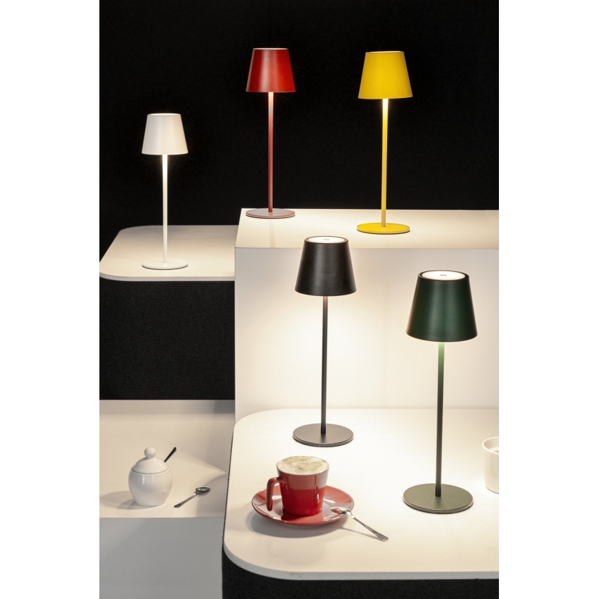 LED Stmievateľná nabíjacia stolná lampa INITA LED/1,2W/1800 mAh IP54 čierna