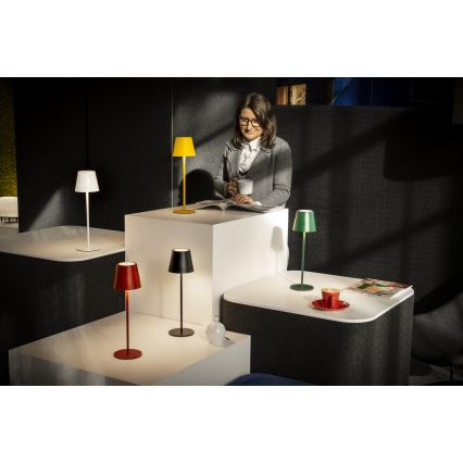 LED Stmievateľná nabíjacia stolná lampa INITA LED/1,2W/1800 mAh IP54 čierna