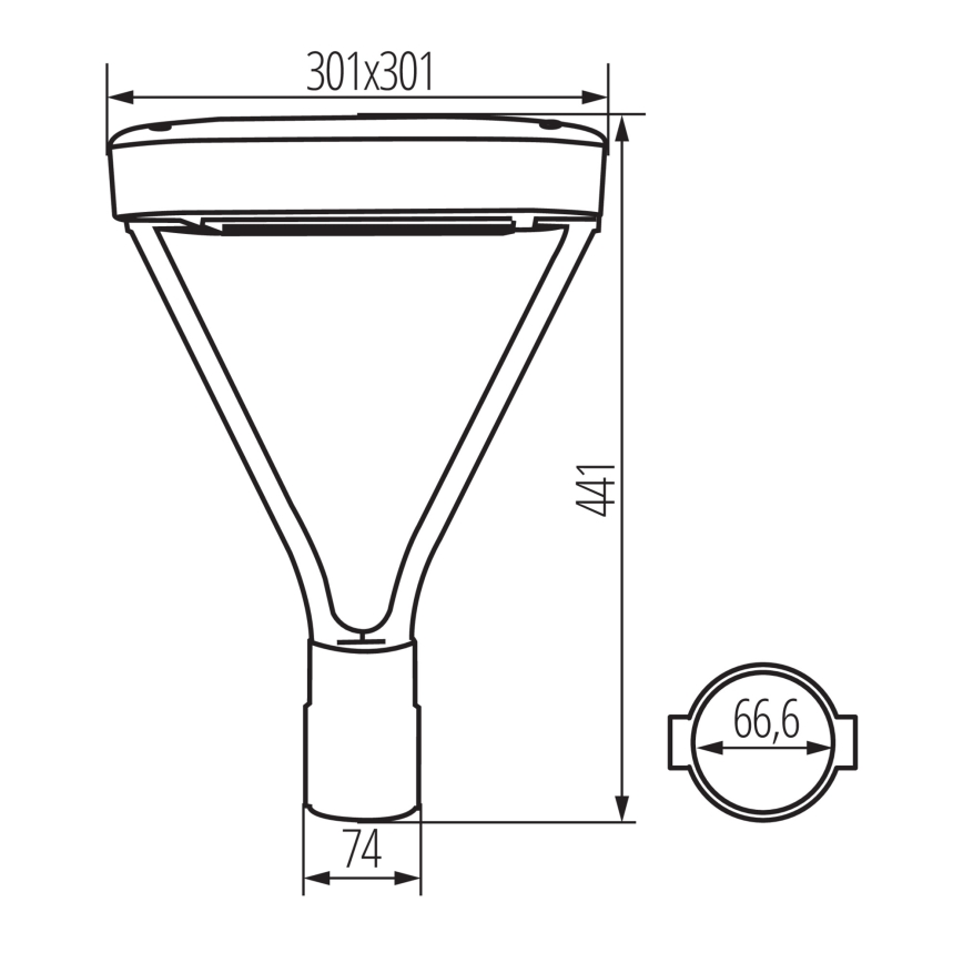 LED Pouličná lampa PARCOLI LED/30/40/50W/230V 3000/4000/6500K IP66 šedá