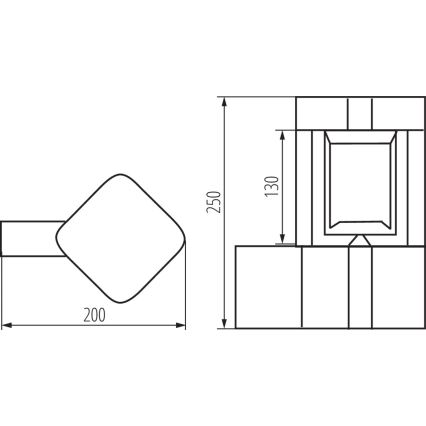 Vonkajšie nástenné svietidlo PEVO 1xGX53/11W/230V IP44 antracit