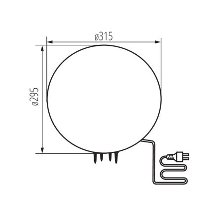Vonkajšia lampa STONO 1xE27/15W/230V pr. 31,5 cm IP65