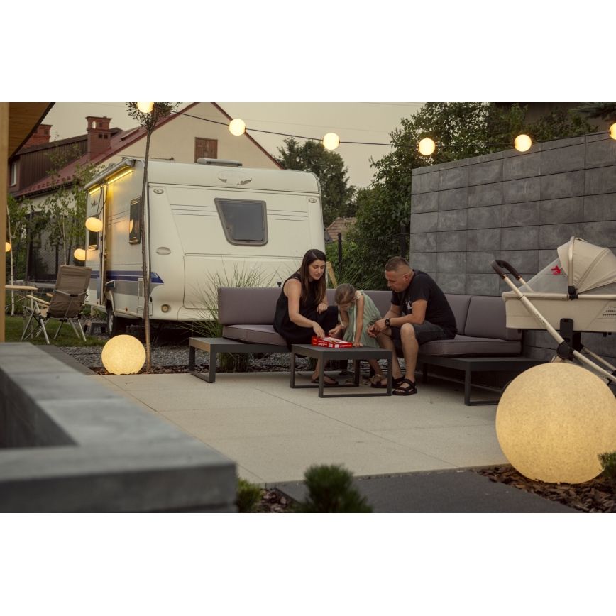 Exteriérové svietidlo STONO 1xE27/15W/230V, priemer 23 cm, IP65