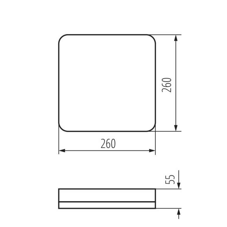 LED Technické stropné svietidlo IPER LED/26W/230V IK10 IP65 hranatý biela