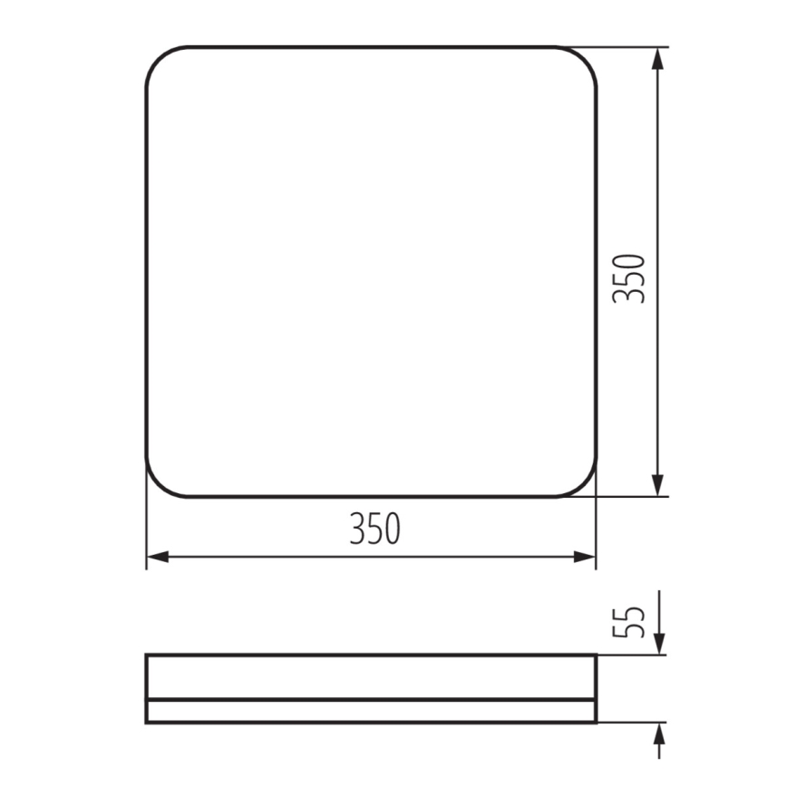 LED Technické stropné svietidlo IPER LED/35W/230V IK10 IP65 hranatý biela