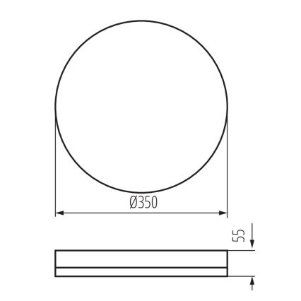 LED Technické stropné svietidlo so senzorom pohybu IPER LED/35W/230V IK10 IP65 guľatý biela