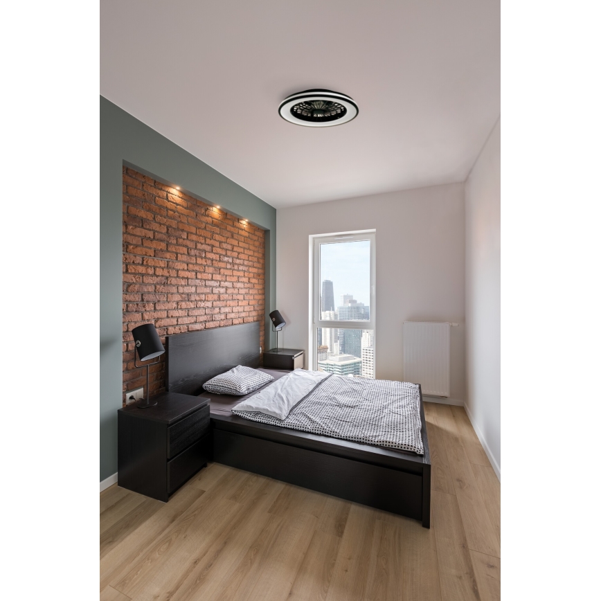 LED Stmievateľné stropné svietidlo s ventilátorom PLAVE LED/48W/230V 3000/4000/6500K + diaľkové ovládanie