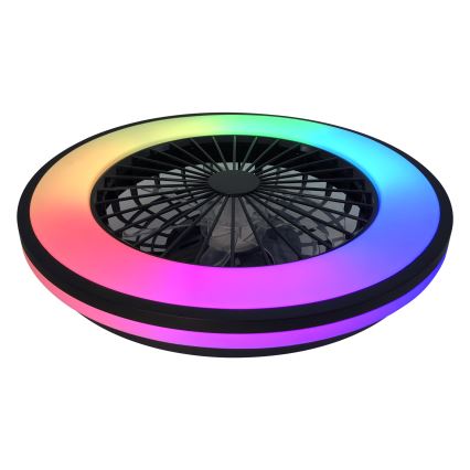 LED RGBW Stmievateľné stropné svietidlo s ventilátorom PLAVE LED/48W/230V 3000/4000/6500K + diaľkové ovládanie