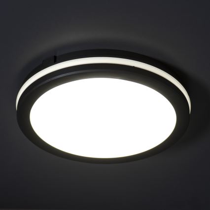 LED Vonkajšie stropné svietidlo BENO ECO LED/20W/230V 3000/4000/6500K pr. 20 cm IP65 čierna