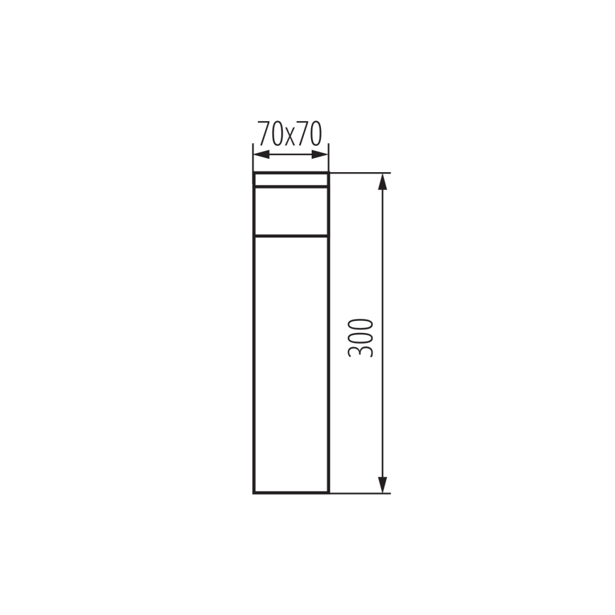 Vonkajšia lampa DASTEN 1xG9/11W/230V 30 cm IP44 čierna