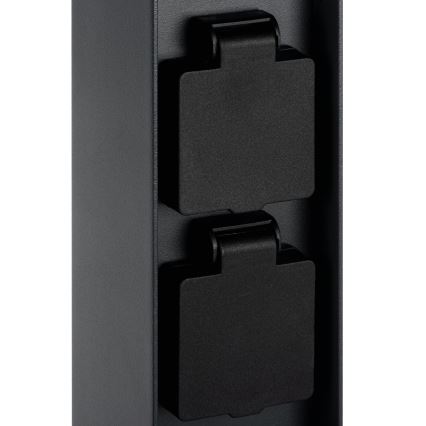 Vonkajšia lampa s 2 zásuvkami DASTEN 1xG9/11W/230V 30 cm IP44 čierna