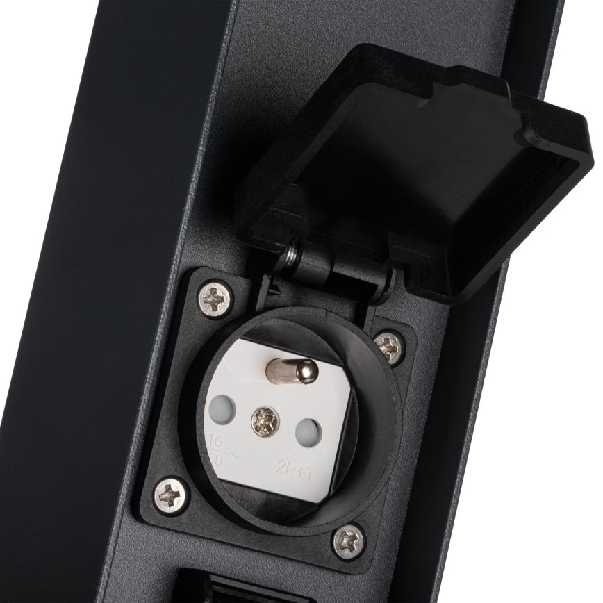 Vonkajšia lampa s 2 zásuvkami DASTEN 1xG9/11W/230V 30 cm IP44 čierna