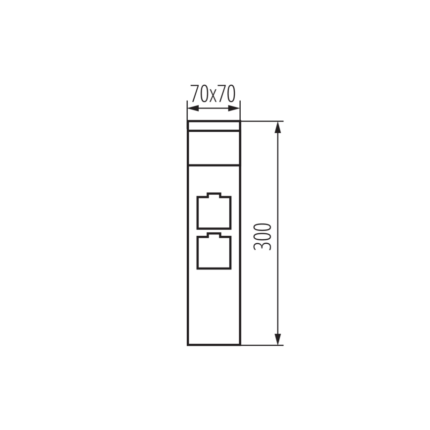 Vonkajšia lampa s 2 zásuvkami DASTEN 1xG9/11W/230V 30 cm IP44 čierna