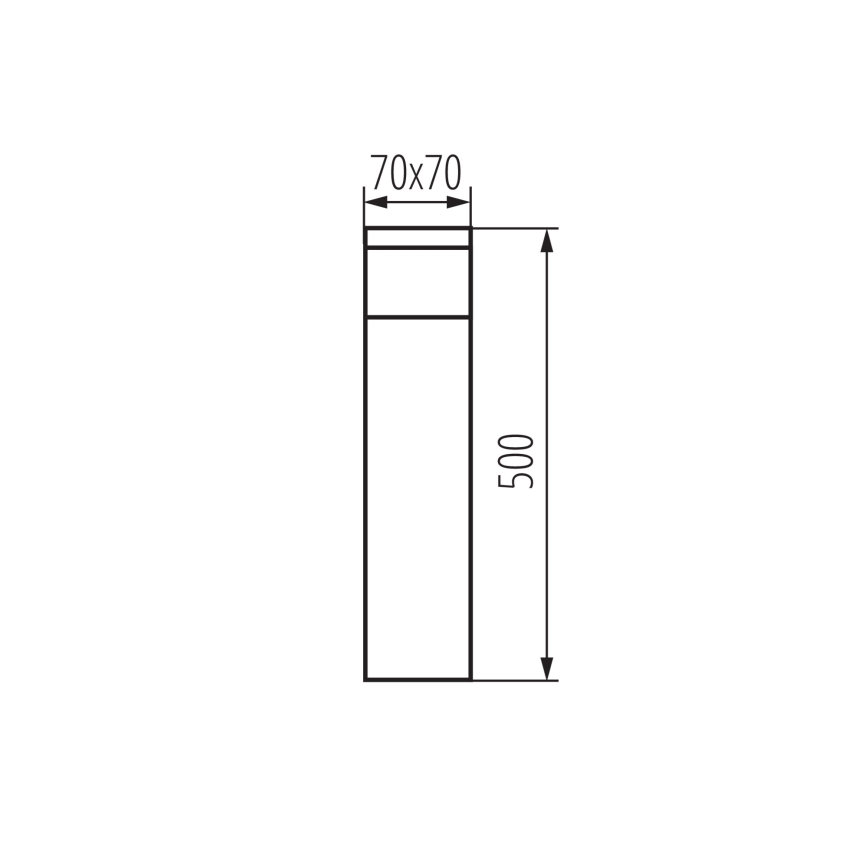 Vonkajšia lampa DASTEN 1xG9/11W/230V 50 cm IP44 čierna