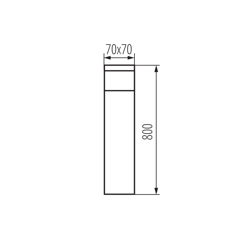 Vonkajšia lampa DASTEN 1xG9/11W/230V 80 cm IP44 čierna