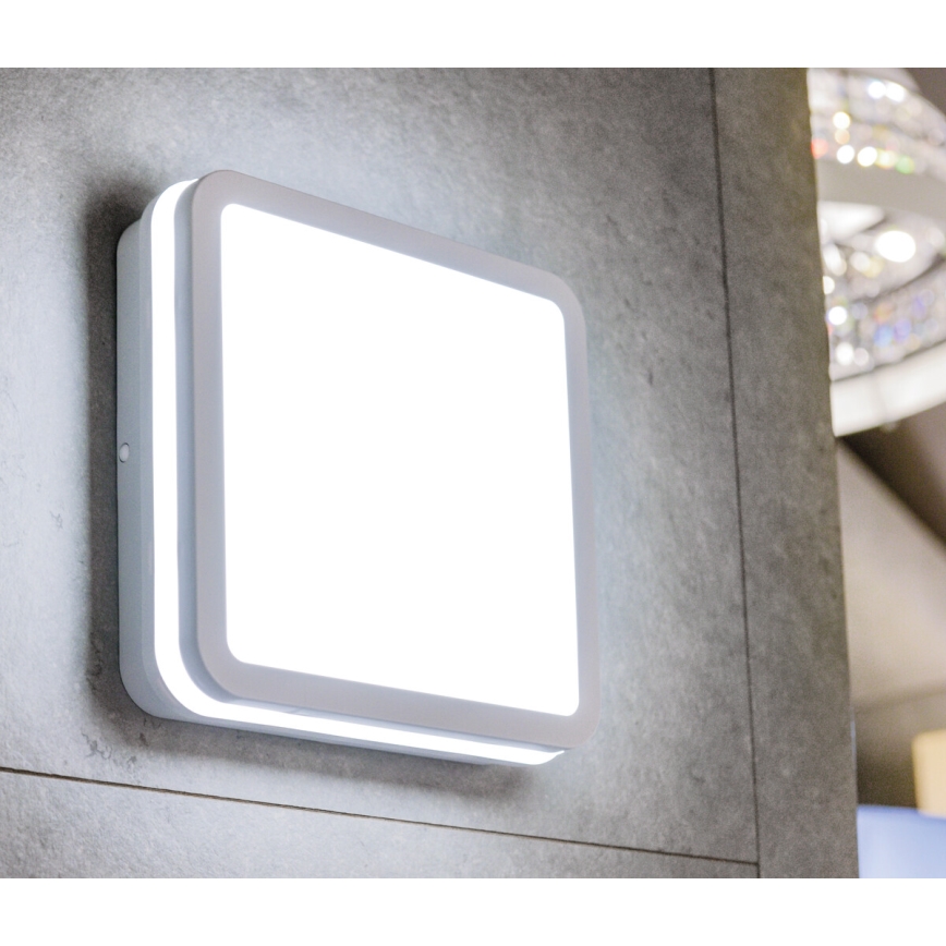 LED Vonkajšie stropné svietidlo BENO LED/24/30W/230V 3000/3500/4000K IP65 biela hranatý