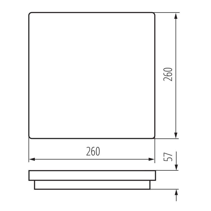 LED Vonkajšie stropné svietidlo BENO LED/24/30W/230V 3000/3500/4000K IP65 biela hranatý