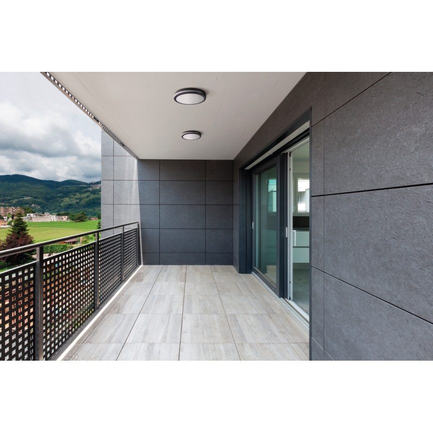 LED Vonkajšie stropné svietidlo BENO LED/24/30W/230V 3000/3500/4000K IP65 antracit okrúhly