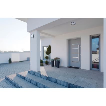 LED Vonkajšie stropné svietidlo BENO LED/24/30W/230V 3000/3500/4000K IP65 antracit okrúhly