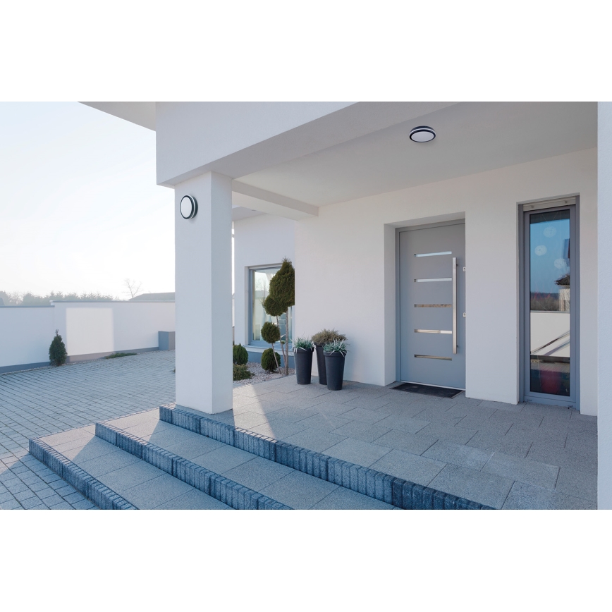 LED Vonkajšie stropné svietidlo BENO LED/24/30W/230V 3000/3500/4000K IP65 antracit okrúhly