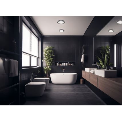 LED Vonkajšie stropné svietidlo BENO LED/24/30W/230V 3000/3500/4000K IP65 antracit okrúhly