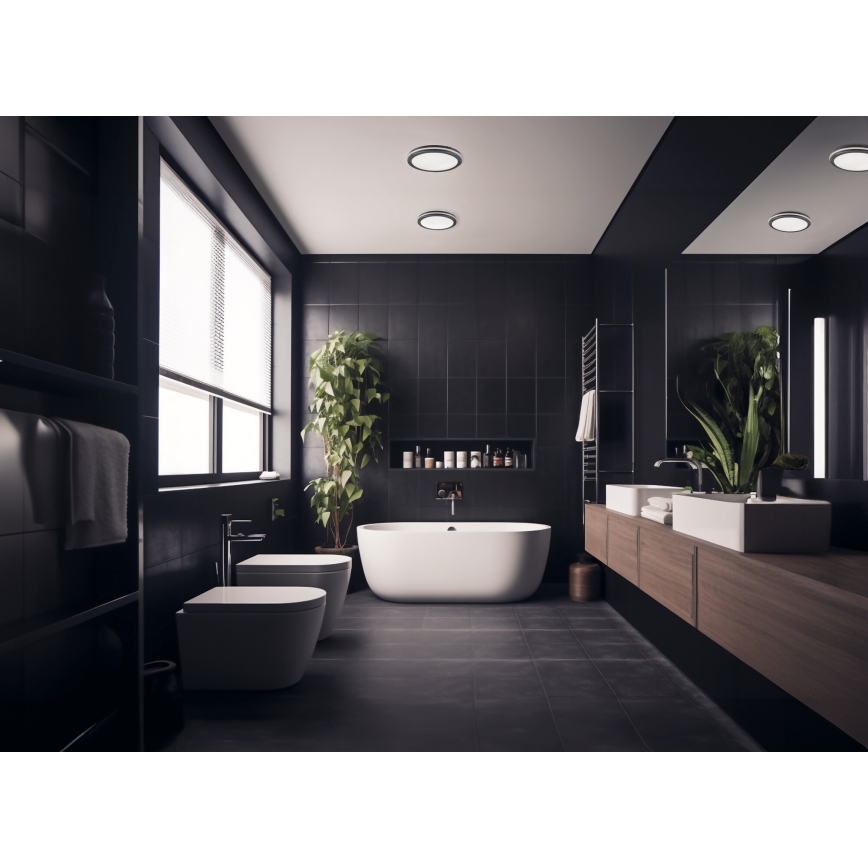 LED Vonkajšie stropné svietidlo BENO LED/24/30W/230V 3000/3500/4000K IP65 antracit okrúhly