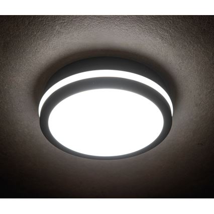 LED Vonkajšie stropné svietidlo BENO LED/24/30W/230V 3000/3500/4000K IP65 antracit okrúhly
