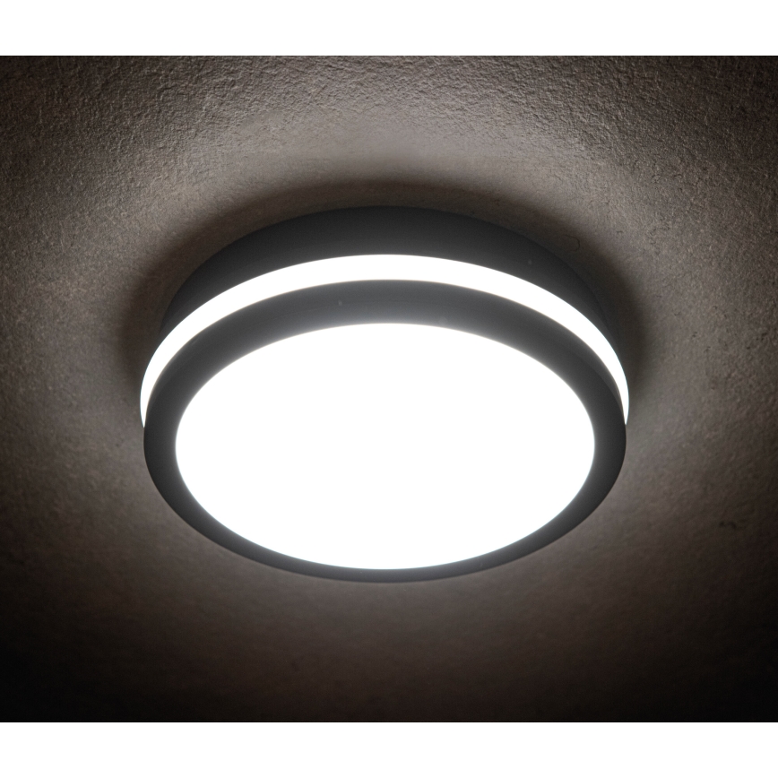 LED Vonkajšie stropné svietidlo BENO LED/24/30W/230V 3000/3500/4000K IP65 antracit okrúhly