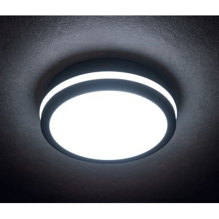 LED Vonkajšie stropné svietidlo BENO LED/24/30W/230V 3000/3500/4000K IP65 antracit okrúhly