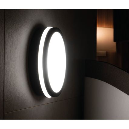 LED Vonkajšie stropné svietidlo BENO LED/24/30W/230V 3000/3500/4000K IP65 antracit okrúhly