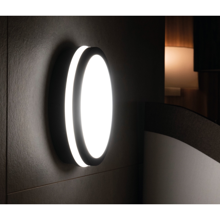LED Vonkajšie stropné svietidlo BENO LED/24/30W/230V 3000/3500/4000K IP65 antracit okrúhly