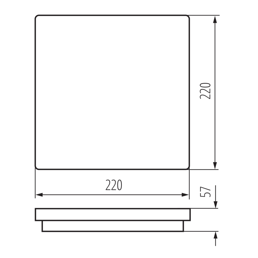 LED Vonkajšie stropné svietidlo so senzorom pohybu BENO LED/12/18W/230V 3000/3500/4000K IP65 antracit hranatý