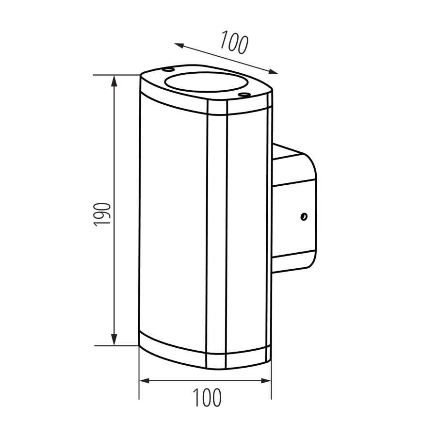 Vonkajšie nástenné svietidlo ZEVI 2xGU10/10W/230V IP54 antracit