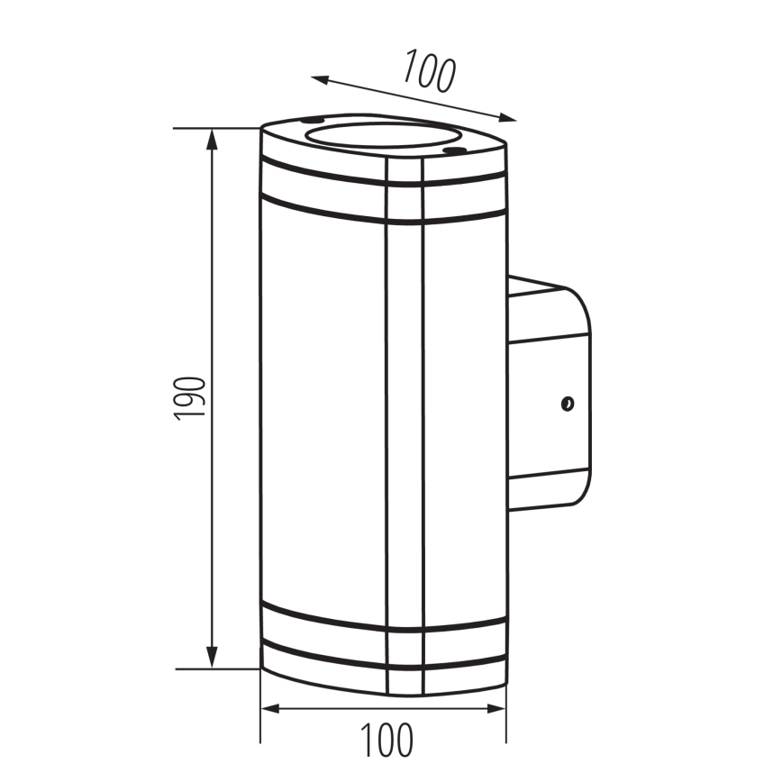 Vonkajšie nástenné svietidlo ZEVI 2xGU10/10W/230V IP54 antracit