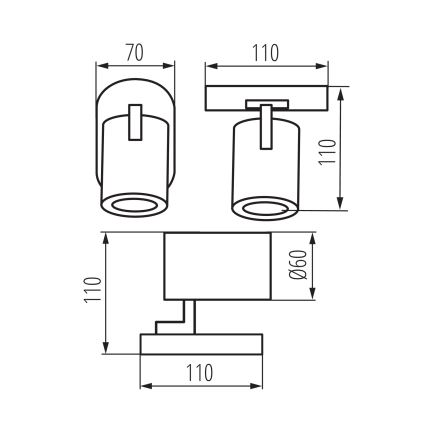 Nástenné bodové svietidlo LAURIN 1xGU10/10W/230V mosadz/biela