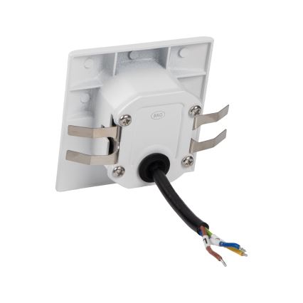 LED schodiskové svietidlo so snímačom pohybu a súmraku EXIN LED/2,5W/230V 3000K IP65 biele hranaté
