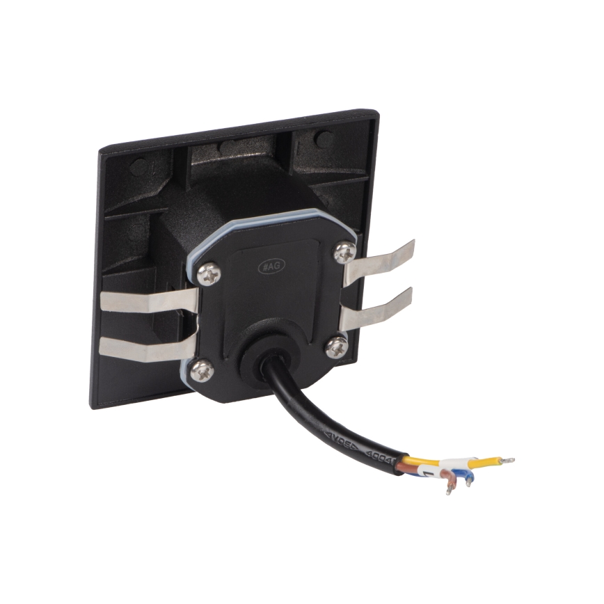 LED schodiskové svietidlo s pohybovým a súmrakovým senzorom EXIN LED/2,5W/230V 3000K IP65 čierne hranaté