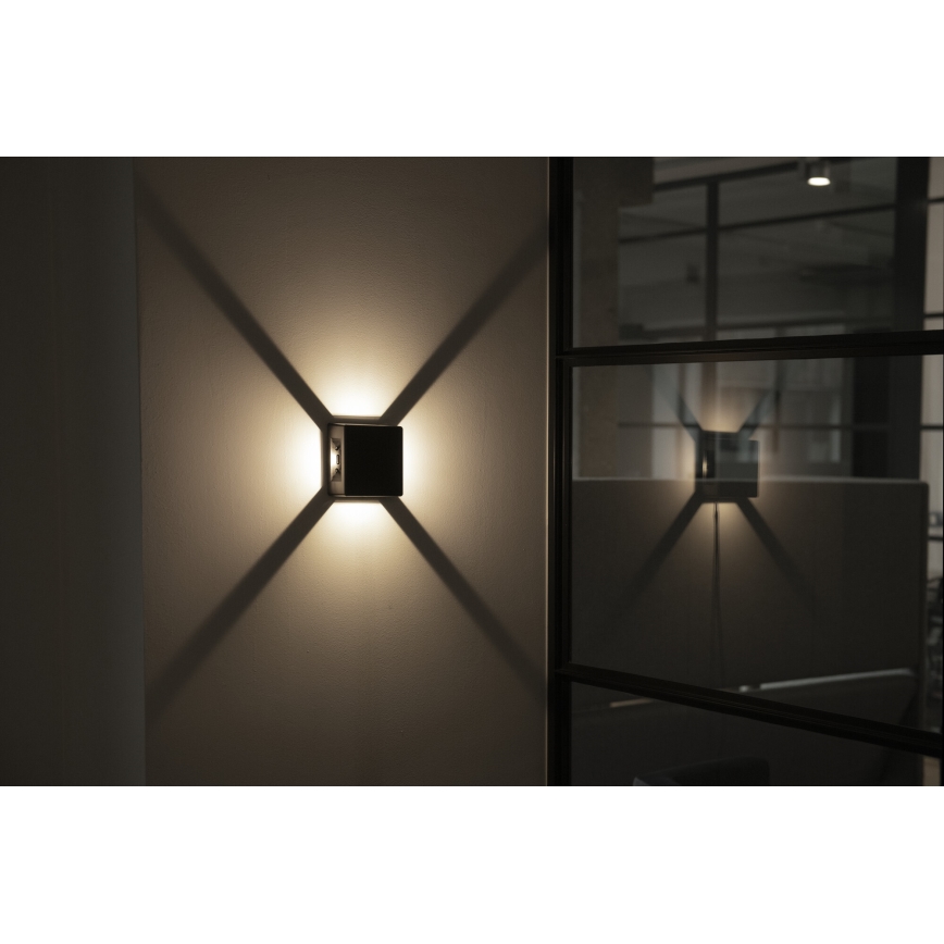 LED Vonkajšie nástenné svietidlo REFAZI LED/6W/230V IP54 antracit