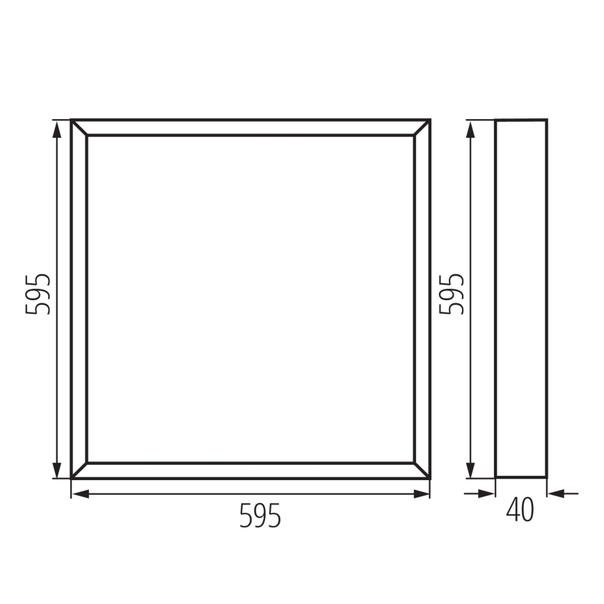 LED Povrchový panel BLINGO AIO LED/40W/230V 3000/4000/6500K 60x60 cm CRI 90